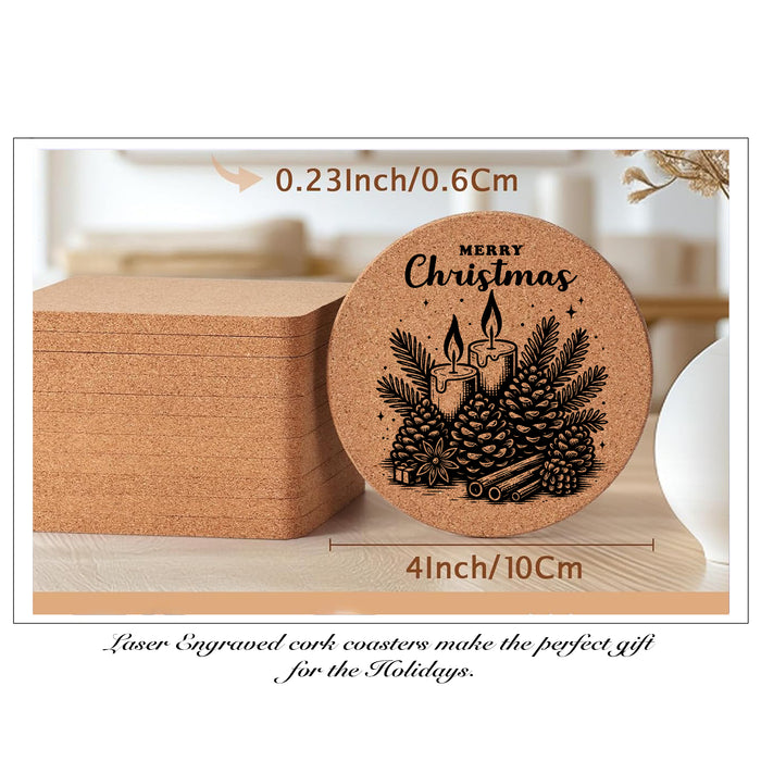 Merry Christmas Cork Pine Cones