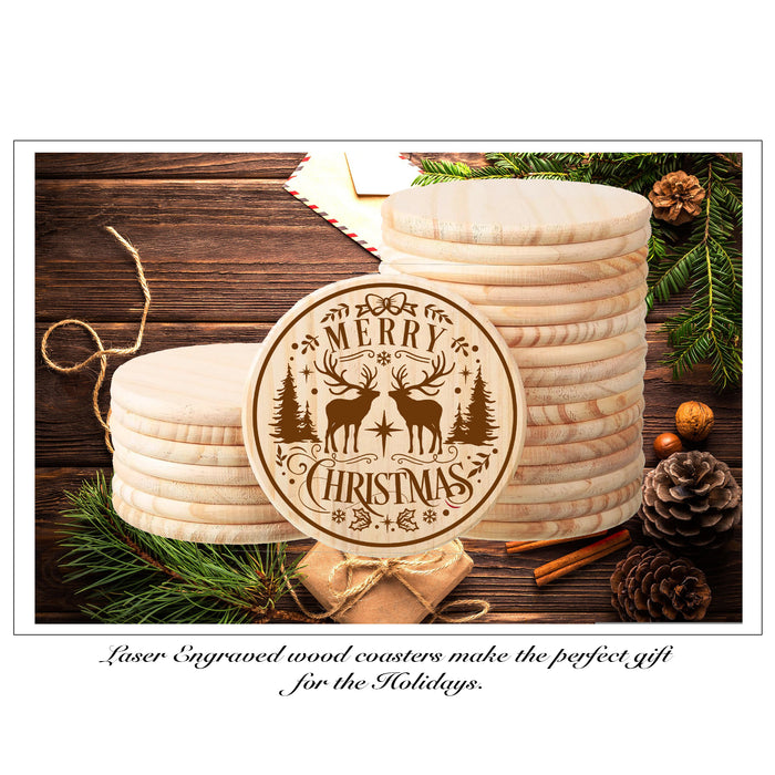 Moose Christmas Coaster