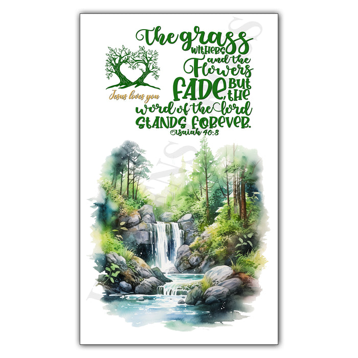 The word of the Lord Wall Decor Waterfall #2 8"X13"