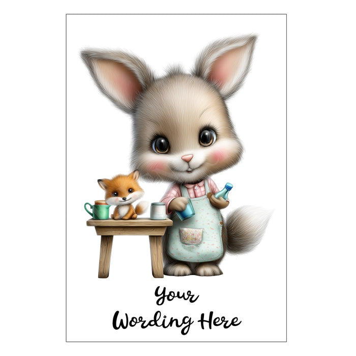 🐰🐰 Bunny Pals Funny Postcard – 4 x 6