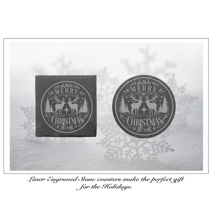 Merry Christmas Stone Coasters