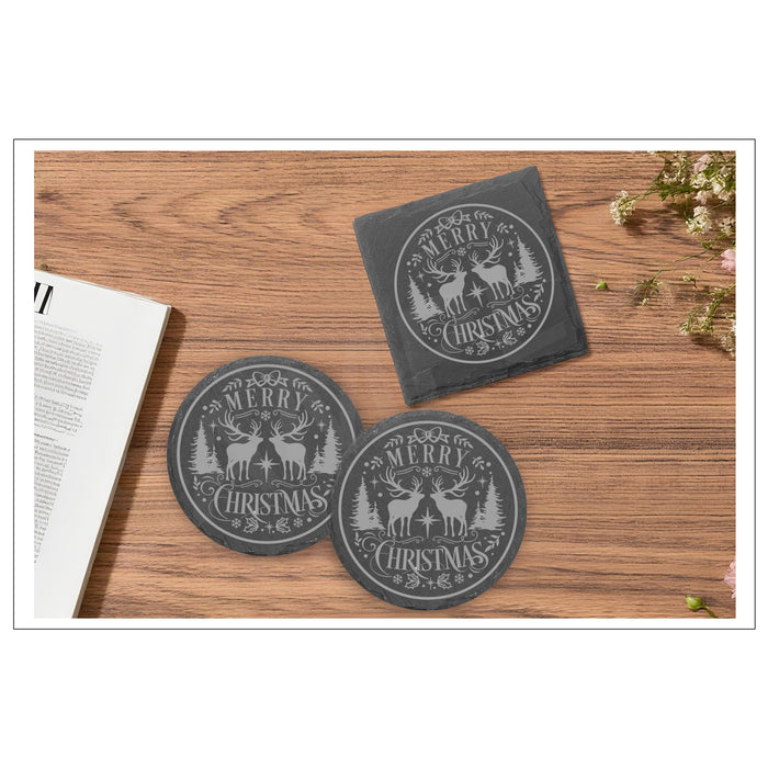 Merry Christmas Stone Coasters